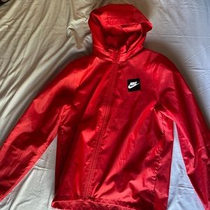Red Nike Windbreaker jacket